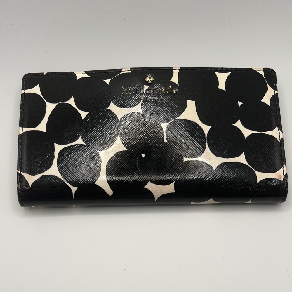 Kate Spade Polka Dot Black and Cream Wallet